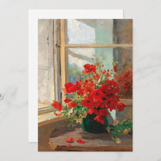 Klaprozen bij het raam | Olga Wisinger-Florian (Voorkant / Achterkant)