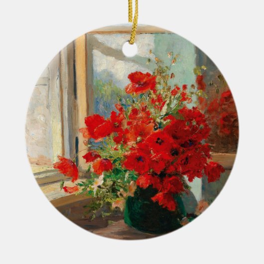 Klaprozen bij het raam | Olga Wisinger-Florian Keramisch Ornament (Voorkant)