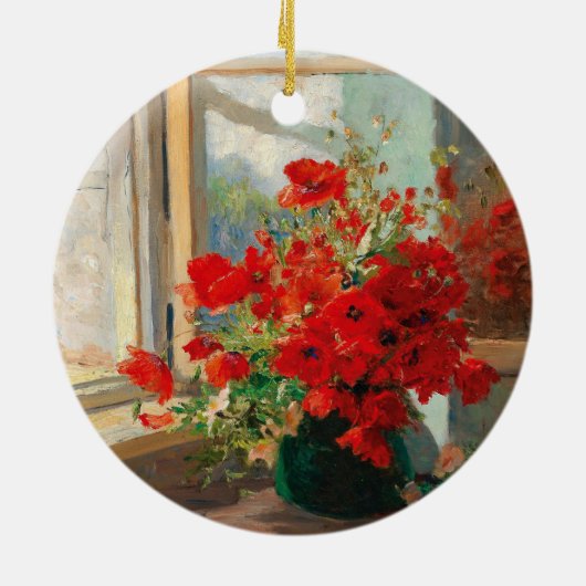 Klaprozen bij het raam | Olga Wisinger-Florian Keramisch Ornament (Achterkant)