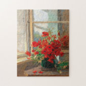 Klaprozen bij het raam | Olga Wisinger-Florian Legpuzzel (Verticaal)