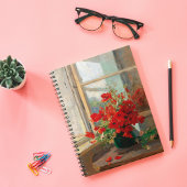 Klaprozen bij het raam | Olga Wisinger-Florian Notitieboek