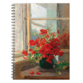 Klaprozen bij het raam | Olga Wisinger-Florian Notitieboek (Voorkant)