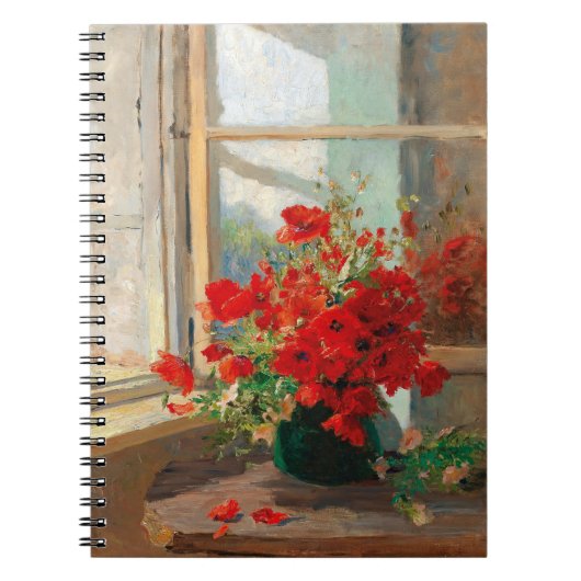 Klaprozen bij het raam | Olga Wisinger-Florian Notitieboek (Voorkant)
