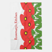 Klaprozen Bloemendesign Theedoek (Verticaal)