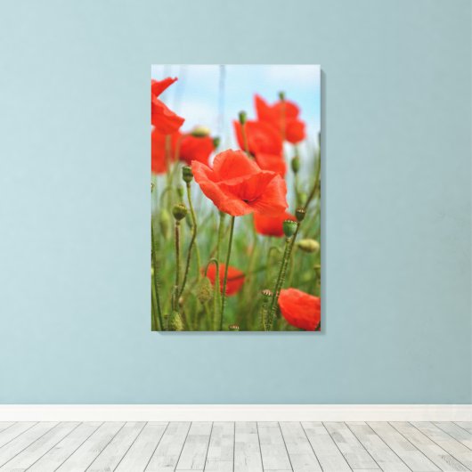 Klaprozen Canvas Afdruk (Insitu (Houten vloer))