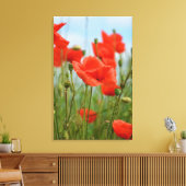 Klaprozen Canvas Afdruk (Insitu (Woonkamer))