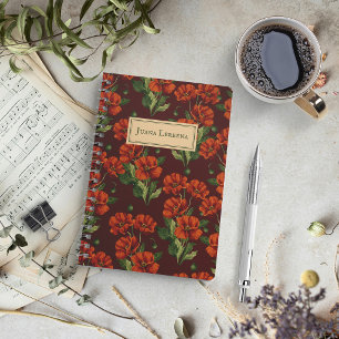 Klaprozen Donker Botanisch Notitieboek