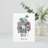 Klaprozen Doodle In Inkt En Waterverf Postkaart (Staand voorkant)