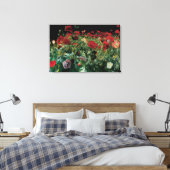 Klaprozen door John Singer Sargent, Vintage Bloeme Canvas Afdruk (Insitu (Slaapkamer))