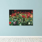 Klaprozen door John Singer Sargent, Vintage Bloeme Canvas Afdruk (Insitu (Houten vloer))