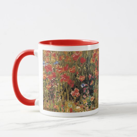 Klaprozen door Robert Vonnoh, Vintage Impressionis Mok (Links)