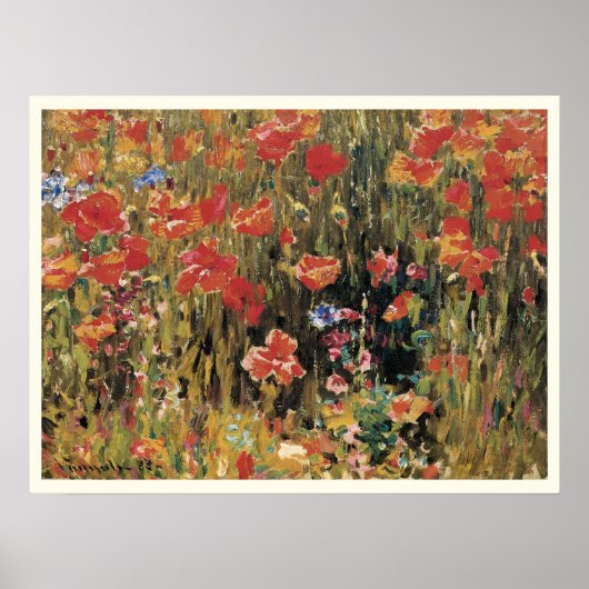 Klaprozen door Robert Vonnoh, Vintage Impressionis Poster (Voorkant)