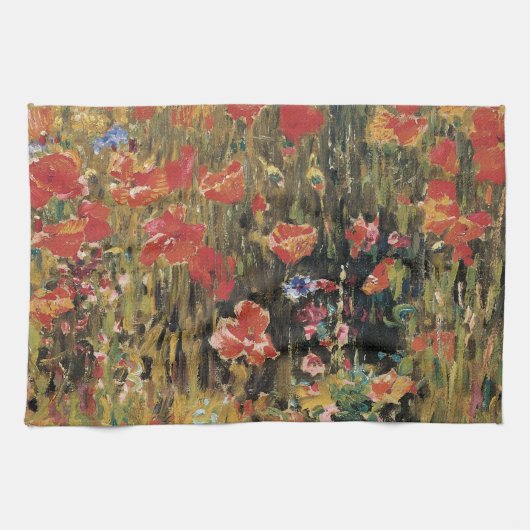 Klaprozen door Robert Vonnoh, Vintage Impressionis Theedoek (Horizontaal)
