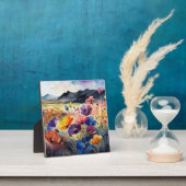 Klaprozen en bergen fotoplaat (Insitu)