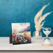 Klaprozen en bergen fotoplaat (Insitu)