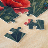 Klaprozen en Dahlia Veld Legpuzzel (Zijkant)