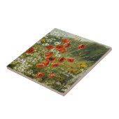 Klaprozen en irissen tegeltje (Zijkant)