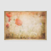 Klaprozen en libellen op een verweerde achtergrond tissuepapier (Voorkant)