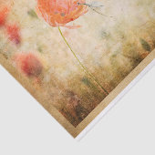 Klaprozen en libellen op een verweerde achtergrond tissuepapier (Detail)