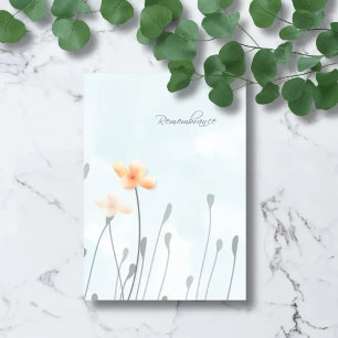 Klaprozen en Licht – Botanische Condoleancekaart Kaart