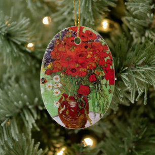 Klaprozen en Madeliefjes door Vincent van Gogh Keramisch Ornament
