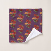 Klaprozen en vlinders  bad handdoek (Wasdoekje)
