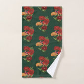 Klaprozen en vlinders  bad handdoek (Handdoek)