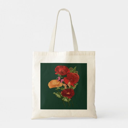 Klaprozen en vlinders  tote bag (Achterkant)