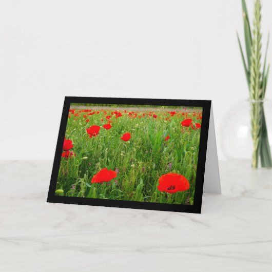 Klaprozen en wilde bloemen kaart (Voorkant)