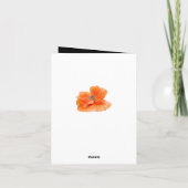 Klaprozen en zwart-wit gestreepte trouw Dank je Bedankkaart (Achterkant)