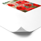 Klaprozen feest rode bloemen. poster (Hoek)