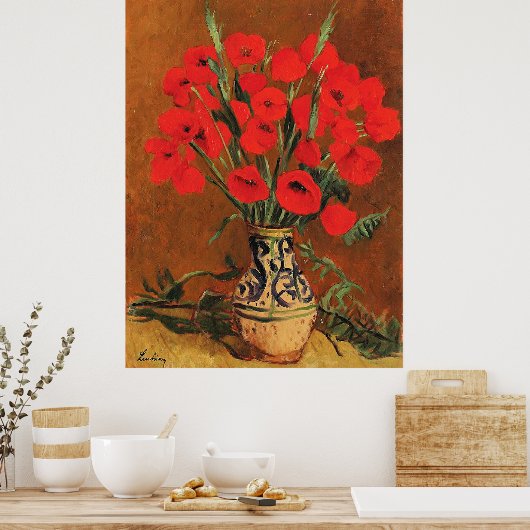 Klaprozen, fijne kunst van Stefan Luchian, Poster (Keuken)