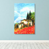 KLAPROZEN IN TUSCANIE CANVAS AFDRUK (Insitu (Houten vloer))