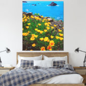 Klaprozen langs de Pacifische kust Canvas Afdruk (Insitu (Slaapkamer))