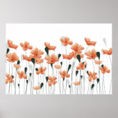 Klaprozen & Licht Modern Botanisch Wandkunst Poste Poster (Voorkant)