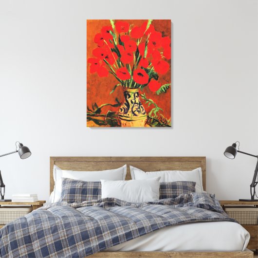 Klaprozen, mooi schilderij van Stefan Luchian, Canvas Afdruk (Insitu (Slaapkamer))