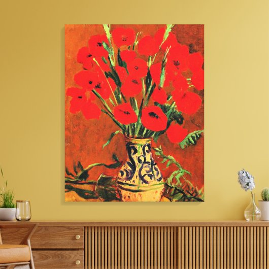 Klaprozen, mooi schilderij van Stefan Luchian, Canvas Afdruk (Insitu (Woonkamer))