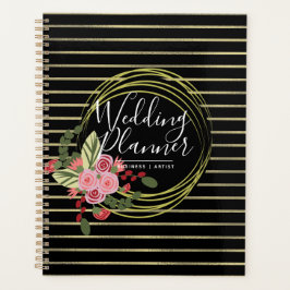 Klaprozen Roze Rood Folie Strepen Bruiloft Planner