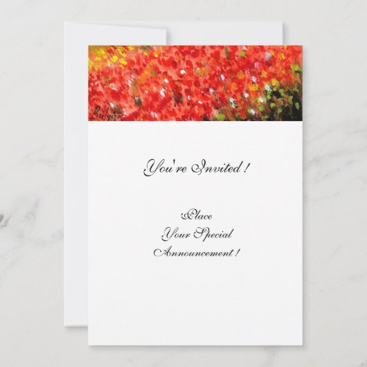 KLAPROZEN TUSCANSE LANDSCHAP Rode Bloemvelden Wit Kaart (Achterkant)