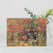 Klaprozen van Robert Vonnoh, Vintage Impressionism Kaart (Staand voorkant)
