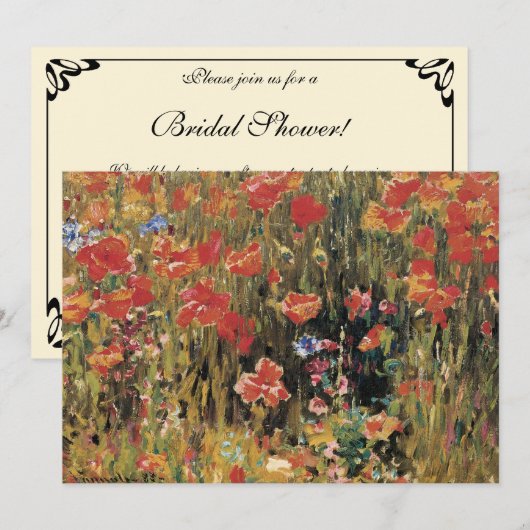 Klaprozen van Robert Vonnoh, Vintage Impressionism Kaart (Voorkant / Achterkant)