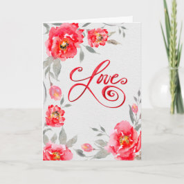 Klaprozen Verliefd – Romantisch Bloemstuk Kaart