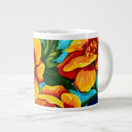 Klaprozen voor energie grote koffiekop