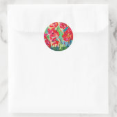 Klaprozen Voor Jou Ronde Sticker (Tas)