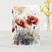 Klaprozen - Watercolor bloemen Kaart (Gele Bloem)