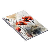 Klaprozen - Watercolor bloemen Notitieboek (Rechterzijde)