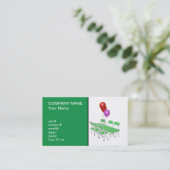 klapstoel en tafels met partijballonnen visitekaartje (Staand voorkant)