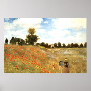 Klapveld bij Argenteuil, Monet Poster