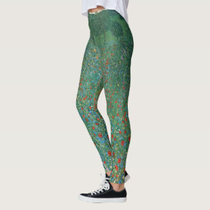 Klapveld door Gustav Klimt, Vintage Art Nouveau Leggings