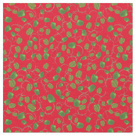 Klapvelden Groene Knoppen op Rode Stof